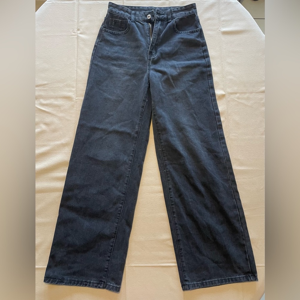 Women’s Black Wide Leg Jeans - Size S